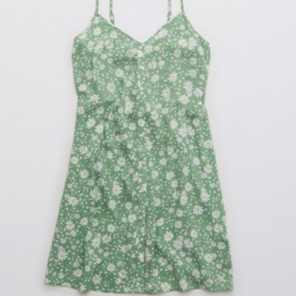 Aerie Button Front Mini Dress, EUC